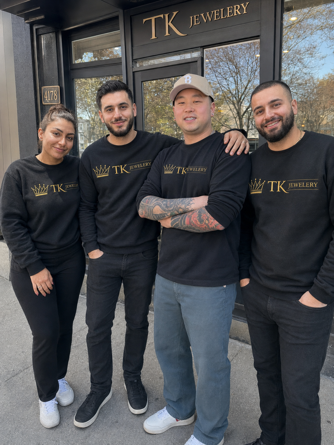 The TK Jewelery team outside the store
